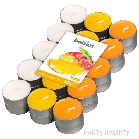 podgrzewacz zapachowy miks kolorow mango pomaranczowy bolsius 4h 30 szt