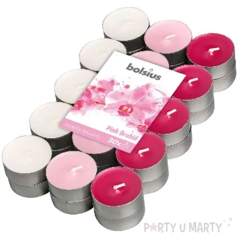 podgrzewacz zapachowy miks kolorow orchidea rozowy bolsius 4h 30 szt