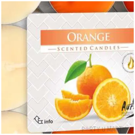 podgrzewacz zapachowy miks kolorow pomarancza bispol 4h 18 szt