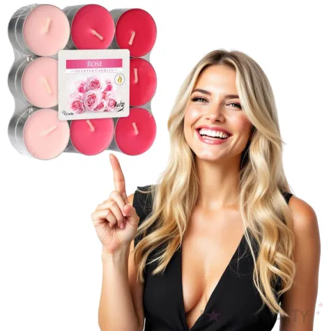 podgrzewacz zapachowy miks kolorow roza bispol 4h 18 szt