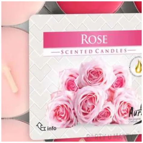 podgrzewacz zapachowy miks kolorow roza bispol 4h 18 szt