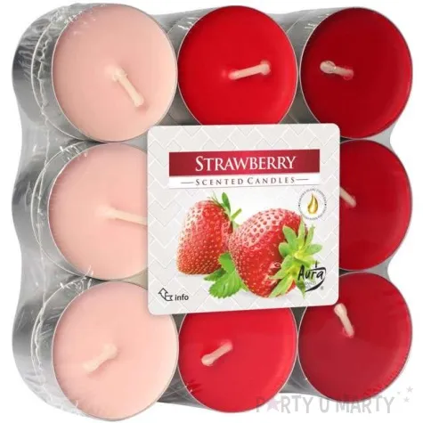 podgrzewacz zapachowy miks kolorow truskawka bispol 4h 18 szt