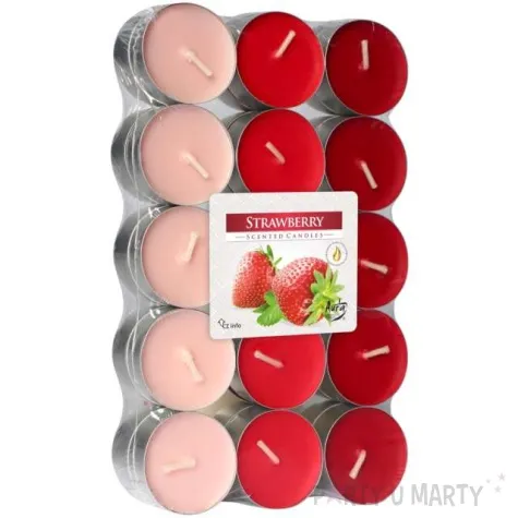 podgrzewacz zapachowy miks kolorow truskawka bispol 4h 30 szt