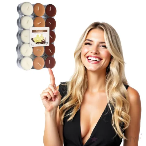 podgrzewacz zapachowy miks kolorow wanilia bispol 4h 30 szt