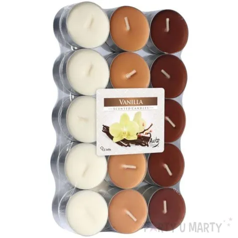 podgrzewacz zapachowy miks kolorow wanilia bispol 4h 30 szt