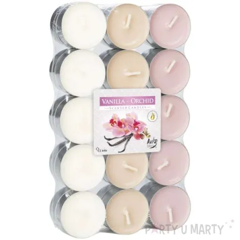 podgrzewacz zapachowy miks kolorow wanilia orchidea bispol 4h 30 szt