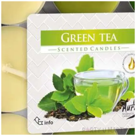 podgrzewacz zapachowy miks kolorow zielona herbata bispol 4h 18 szt