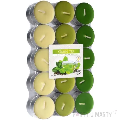 podgrzewacz zapachowy miks kolorow zielona herbata bispol 4h 30 szt