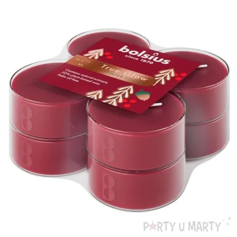 podgrzewacz zapachowy swiateczne przyprawy czerwony bolsius 8h 8 szt