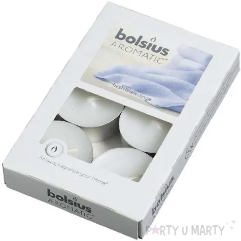 podgrzewacz zapachowy swieze pranie aromatic bialy bolsius 6 szt