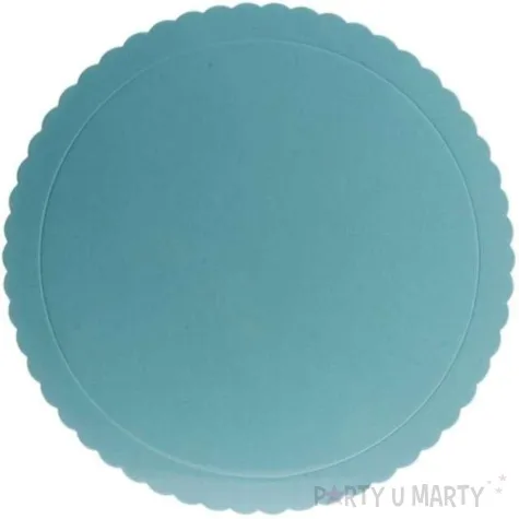 podklad pod tort falisty brzeg niebieski dekora 20 cm