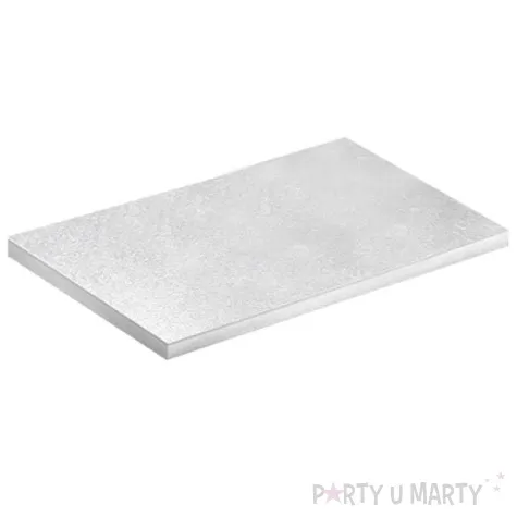 podklad pod tort tablica tortowa srebrny dekora 30x25 cm
