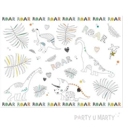 podkladki do kolorowania dino folat 6 szt