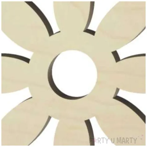 podkladki drewniane azur kwiat 6 szt