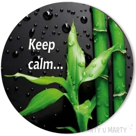 podkladki drewniane bambus keep calm czarne 6 szt