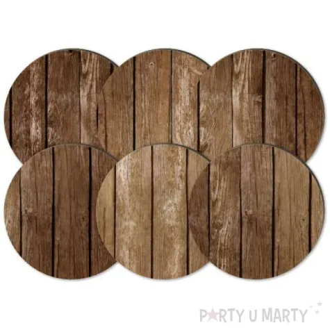 podkladki drewniane deski 6 szt