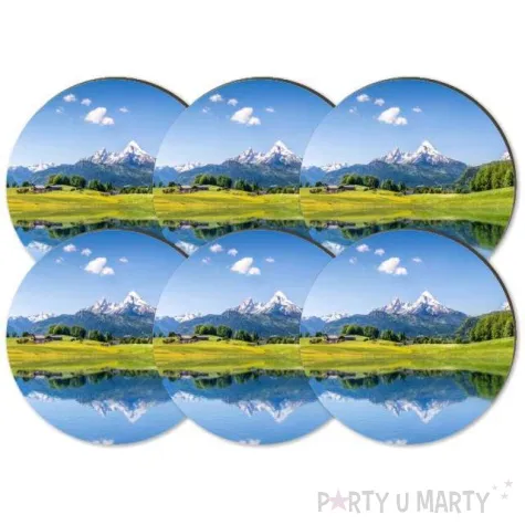 podkladki drewniane gorski widok 6 szt