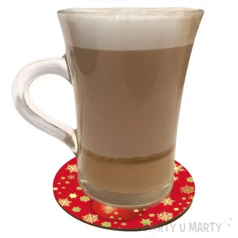 podkladki drewniane gwiazdkowe bombki 6 szt