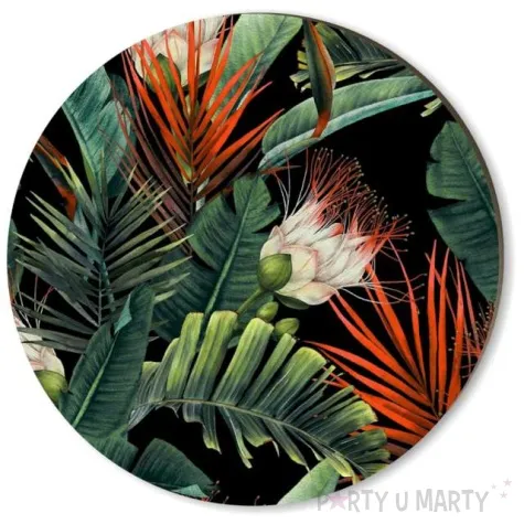 podkladki drewniane liscie palmy i kwiat 6 szt