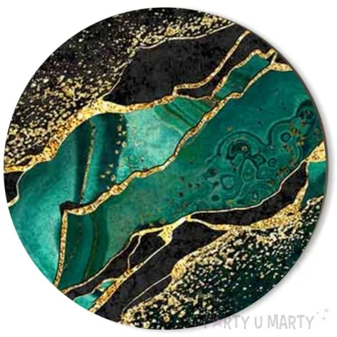 podkladki drewniane marmur turkus mix 6 szt