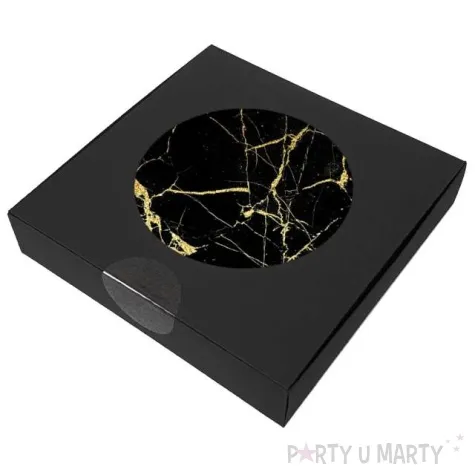 podkladki drewniane marmur zloto czarny 6 szt