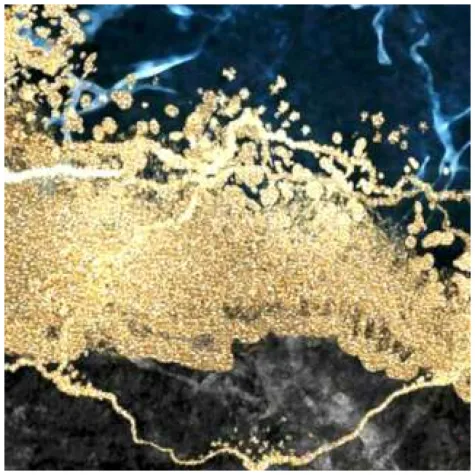 podkladki drewniane marmur zloto granatowy 6 szt