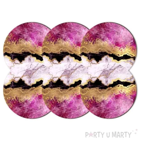 podkladki drewniane marmur zloto rozowy 6 szt