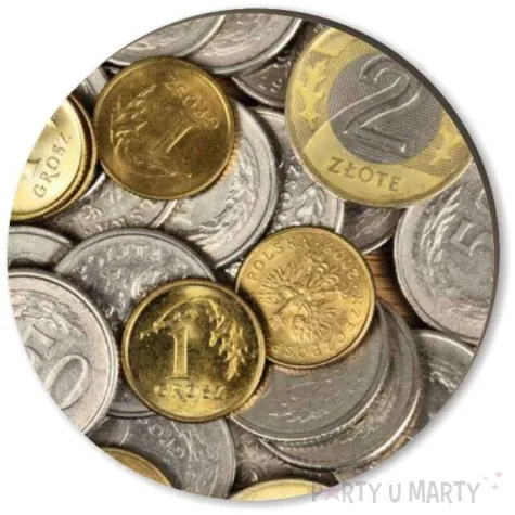 podkladki drewniane pieniadze monety 6 szt