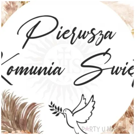 podkladki drewniane pierwsza komunia swieta boho 6 szt