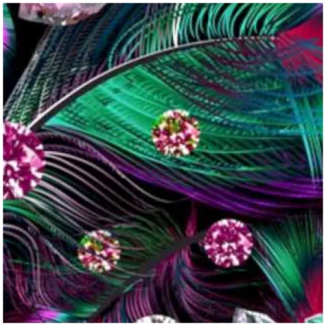 podkladki drewniane pioro pawie oczko i diamenty 6 szt