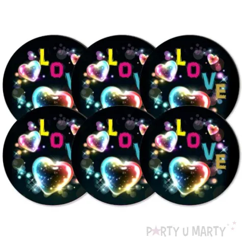 podkladki drewniane serce love 6 szt