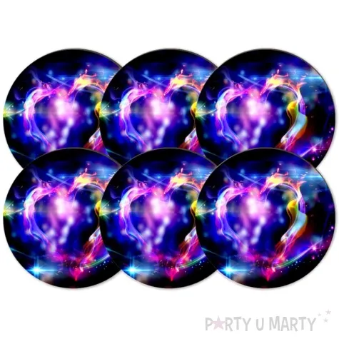 podkladki drewniane serce z plomieni 6 szt