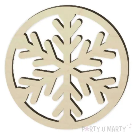 podkladki drewniane sniezynka 6 szt