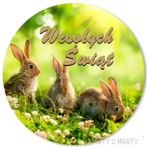 podkladki drewniane wielkanoc trzy zajaczki 6 szt