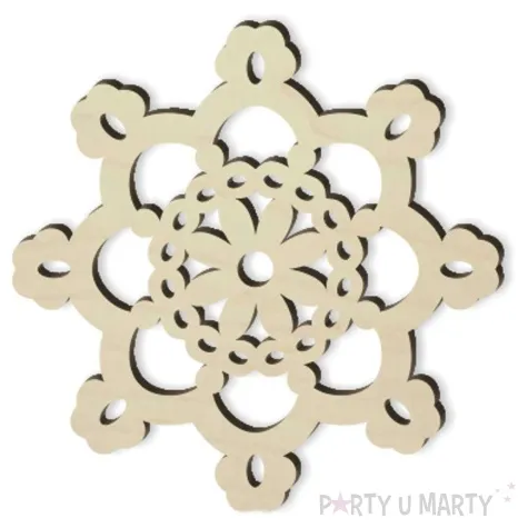 podkladki drewniane zimowa serwetka 6 szt