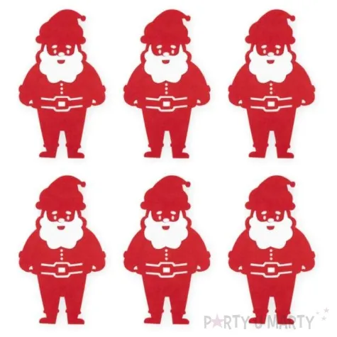 podkladki filcowe mikolaje pod sztucce czerwone partypal 6 szt