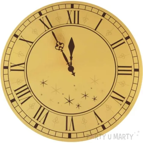 podkladki na stol sylwester zloty zegar santex 34 cm 4 szt