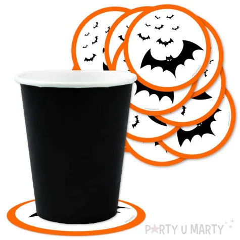 podkladki papierowe halloween nietoperze 9 5 cm 12 szt