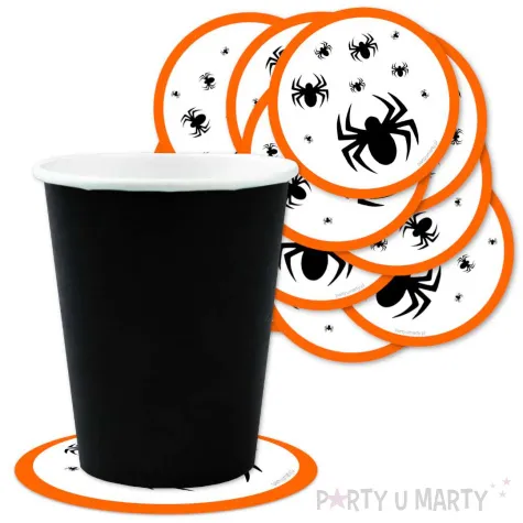 podkladki papierowe halloween pajak 9 5 cm 12 szt