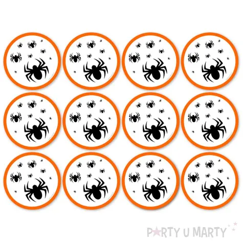 podkladki papierowe halloween pajak 9 5 cm 12 szt