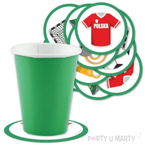 podkladki papierowe pilka nozna polska 9 5 cm 12 szt