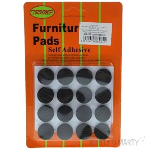 podkladki pod meble filc samoprzylepny czarny 7 7 2 cm 16 szt