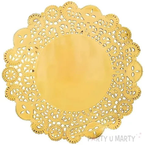 podkladki pod talerze dekoracje na stol na komunie chrzest urodziny zlote 35 5 cm 50 szt