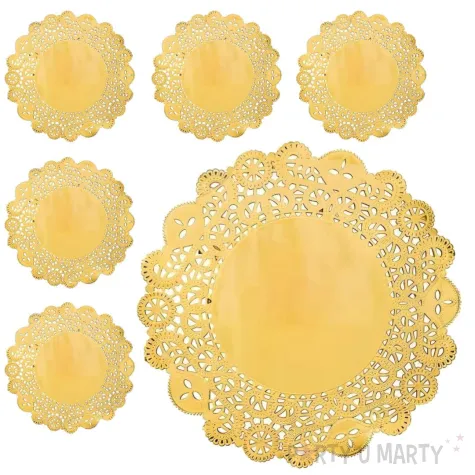 podkladki pod talerze dekoracje na stol na komunie chrzest urodziny zlote 35 5 cm 50 szt