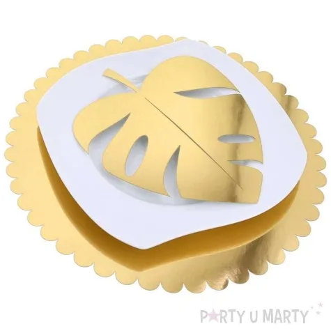 podkladki pod talerze lustrzane falbanki zloty dekolo 32 cm 6 szt