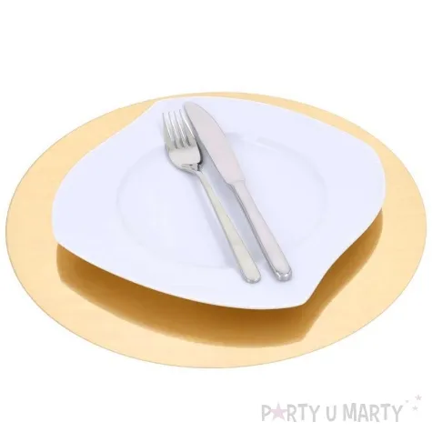 podkladki pod talerze lustrzane zloty dekolo 33 cm 6 szt