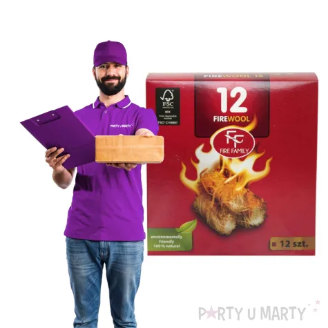 podpalka do grilla i kominka ekologiczna welna fire family 12 szt