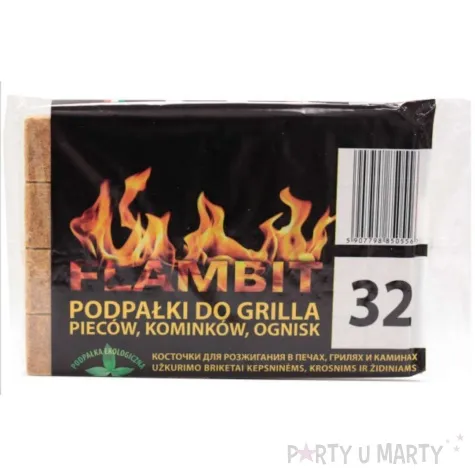 podpalka do grilla i kominka kostki szare darchem 32 szt