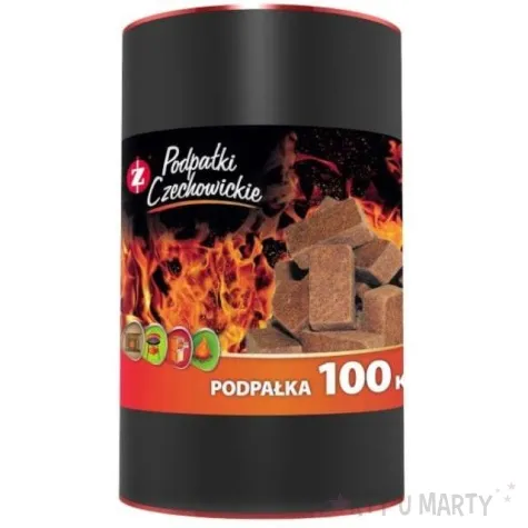 podpalka do grilla i kominka kostki szare tuba podpalki czechowickie 100 szt