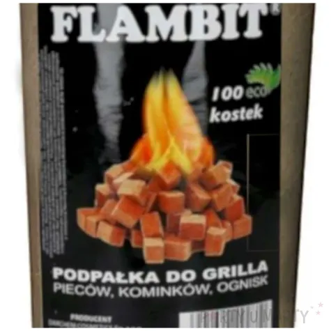 podpalka do grilla i kominka szare kostki tuba flambit 72 szt